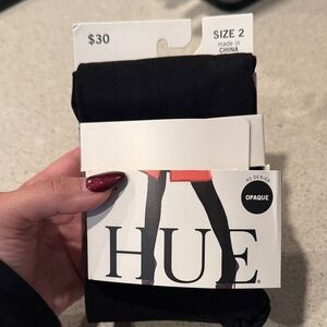 HUE Black Opaque Women's Tights
